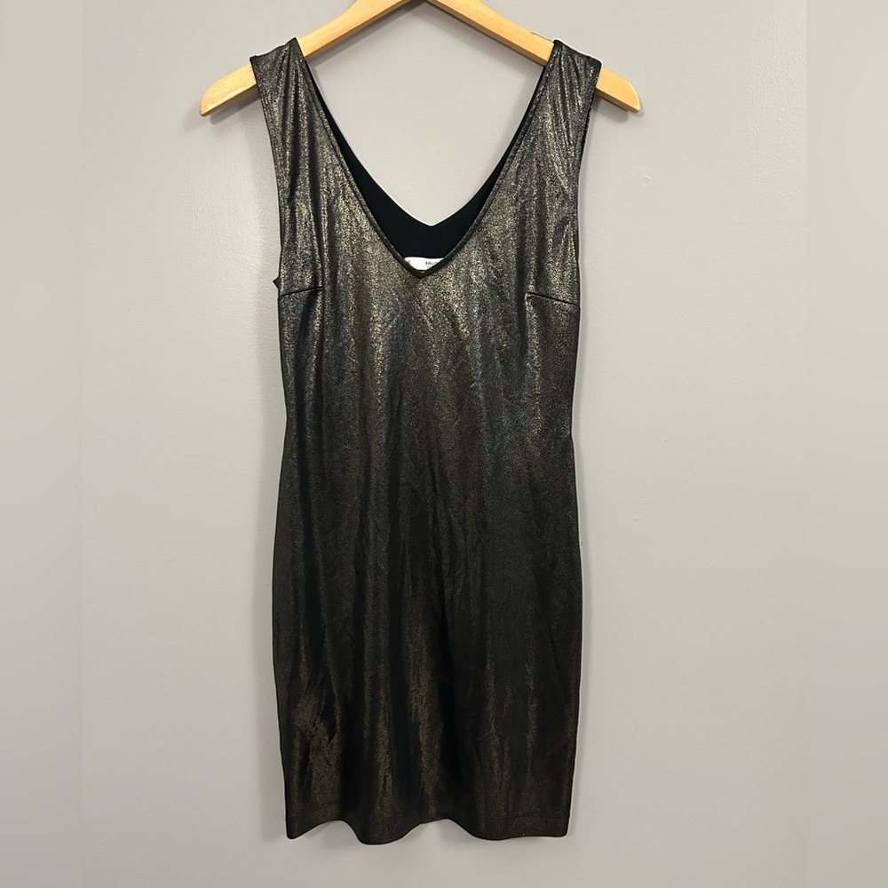 Mango Shimmering Black Mini Dress